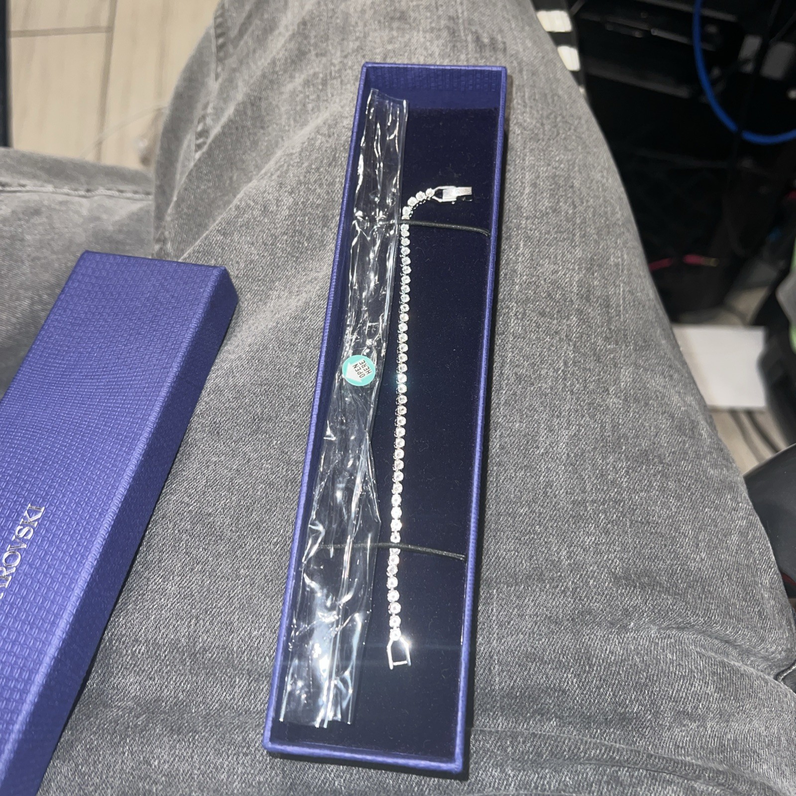 Swarovski Imber Emily Tennis bracelet Round cut, White, Rhodium plated A.1808960