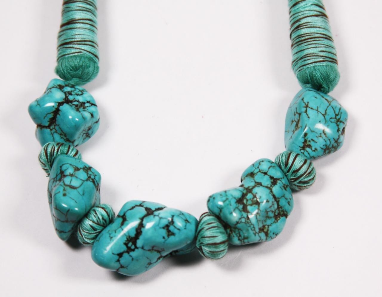 Turquoise Color Cluster Necklace & Earring Set Fashion Costume Jewelry jxtl New