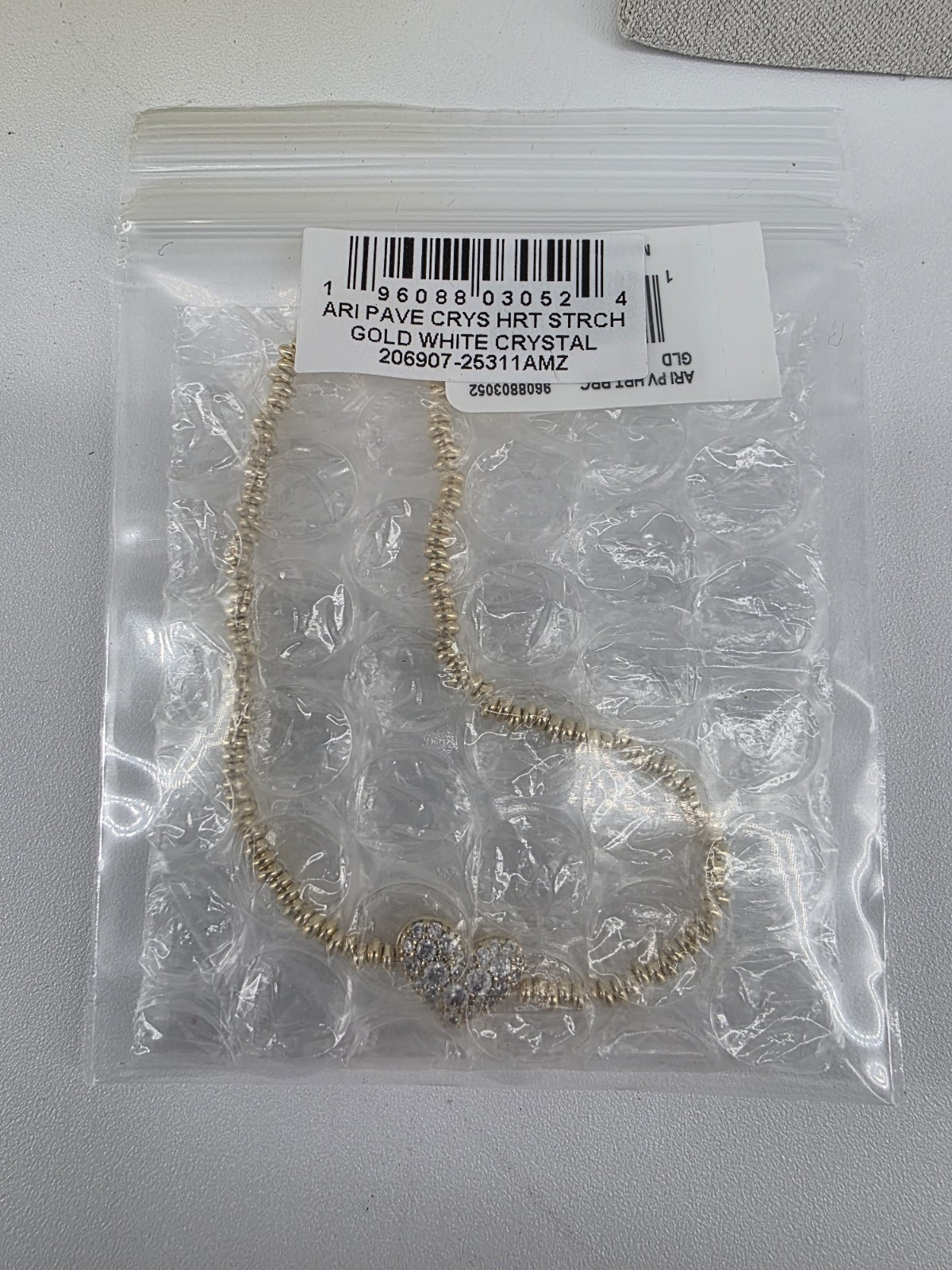 Kendra Scott Ari Pave Crystal Heart Stretch Bracelet Fashion Jewelry for Women