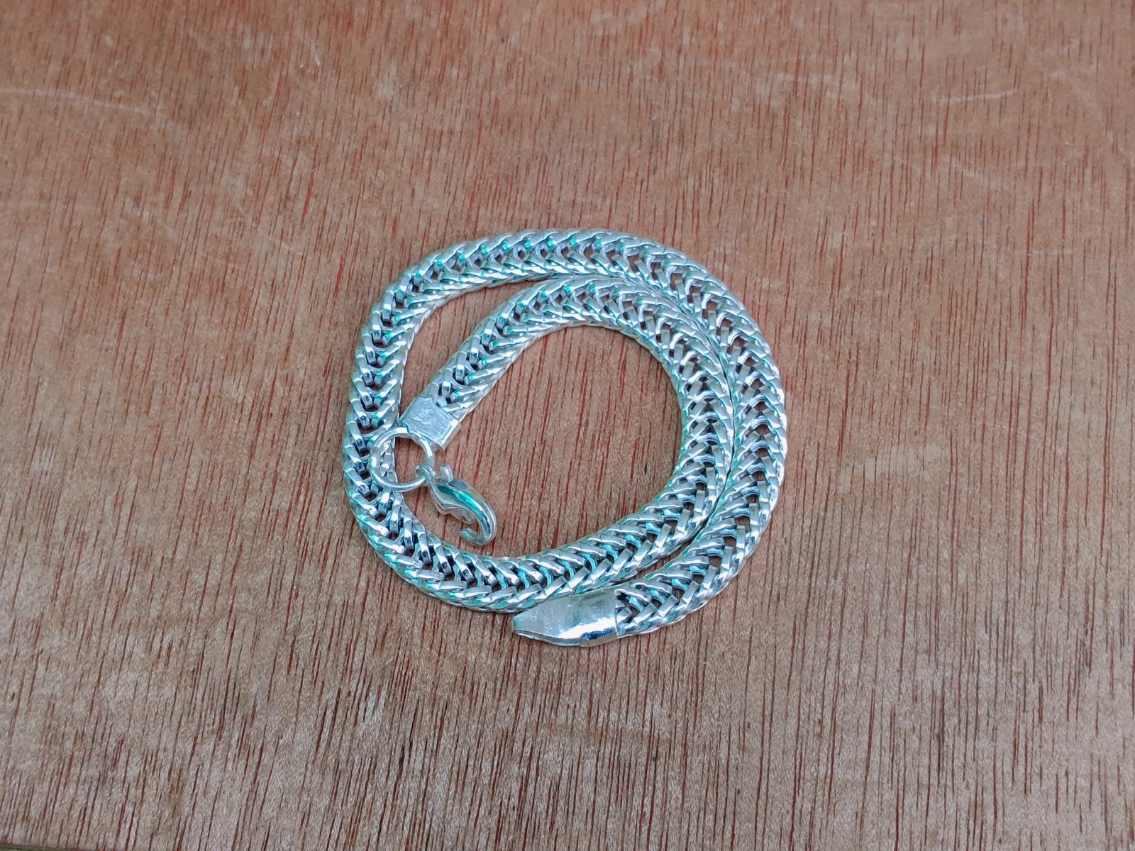 Silver Wheat Link Foxtail Chain Bracelet: 925 Sterling Silver Unisex Jewelry