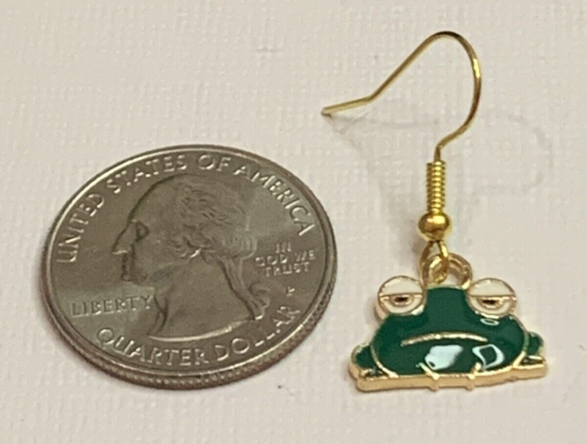 Frog Earrings, Unique Earrings, Gift Idea, Frog Jewelry, Unusual Jewelry