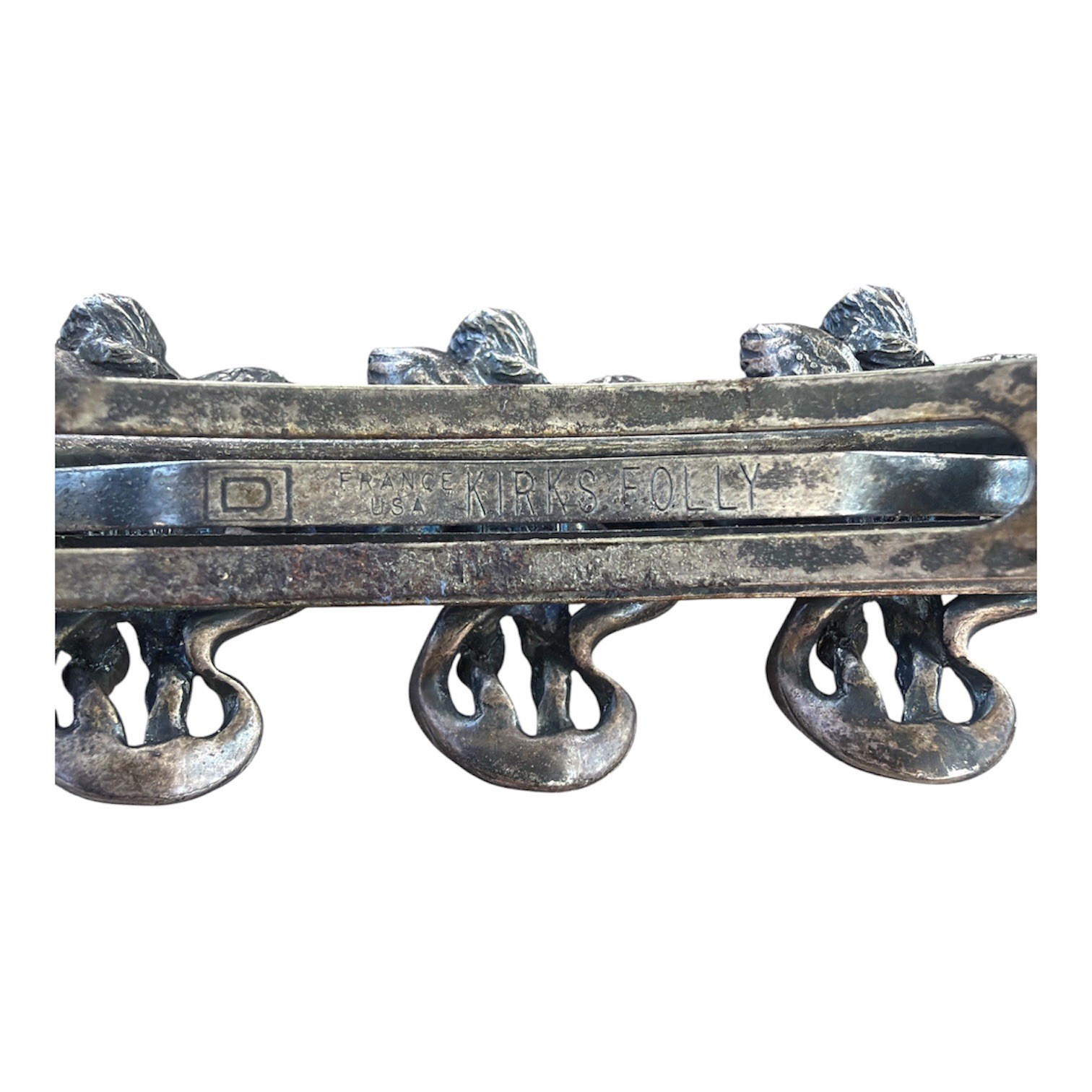 Kirks Folly Silver Plated Angel Cherub Hair Barrette Clip