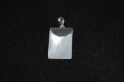 New Sterling Silver White Mother of Pearl MOP Pendant .925