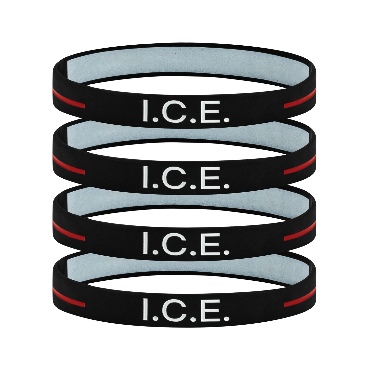 In Case Of Emergency ICE Bracelets Children Adults Safety Band I.C.E