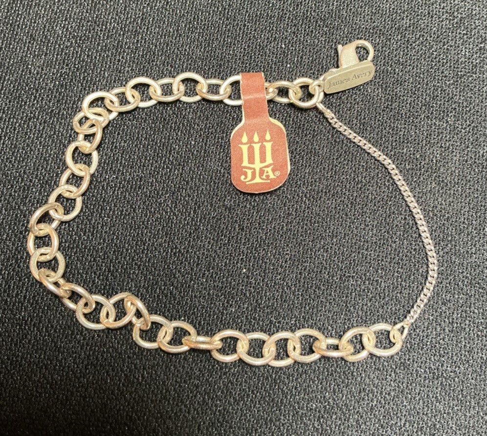 NWT James Avery Sterling Silver Charm Bracelet No Charms 6.25″ 8 grams