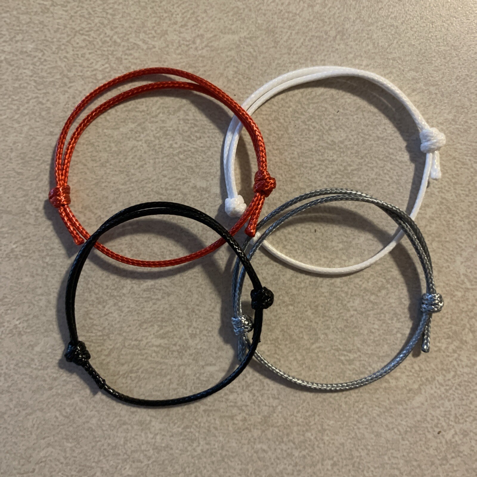 String Bracelet. *free ship* Red, Black, White, Gray. The Ohio State University