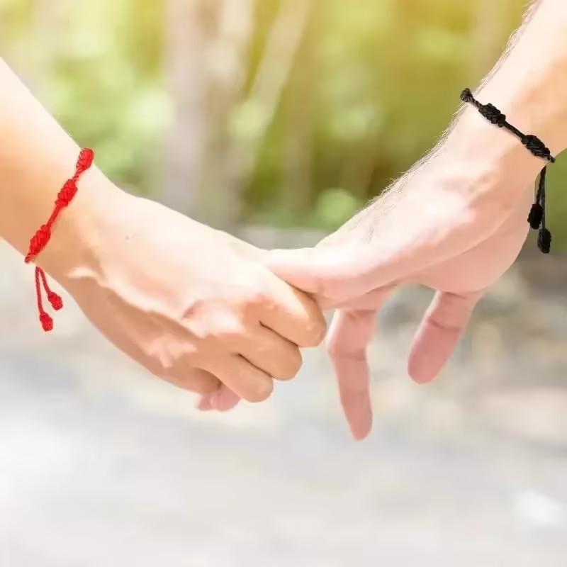 2Pcs Lucky Red String Bracelet Kabbalah Amulet 7 Knots Protection rope Man Women