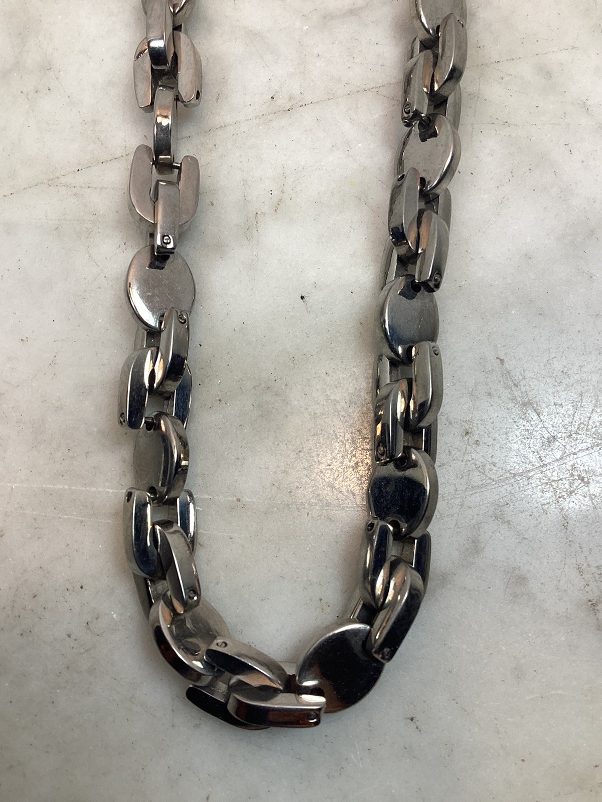 DOLCE & GABBANA D&G Stainless Link Chain Necklace 21.5” Long