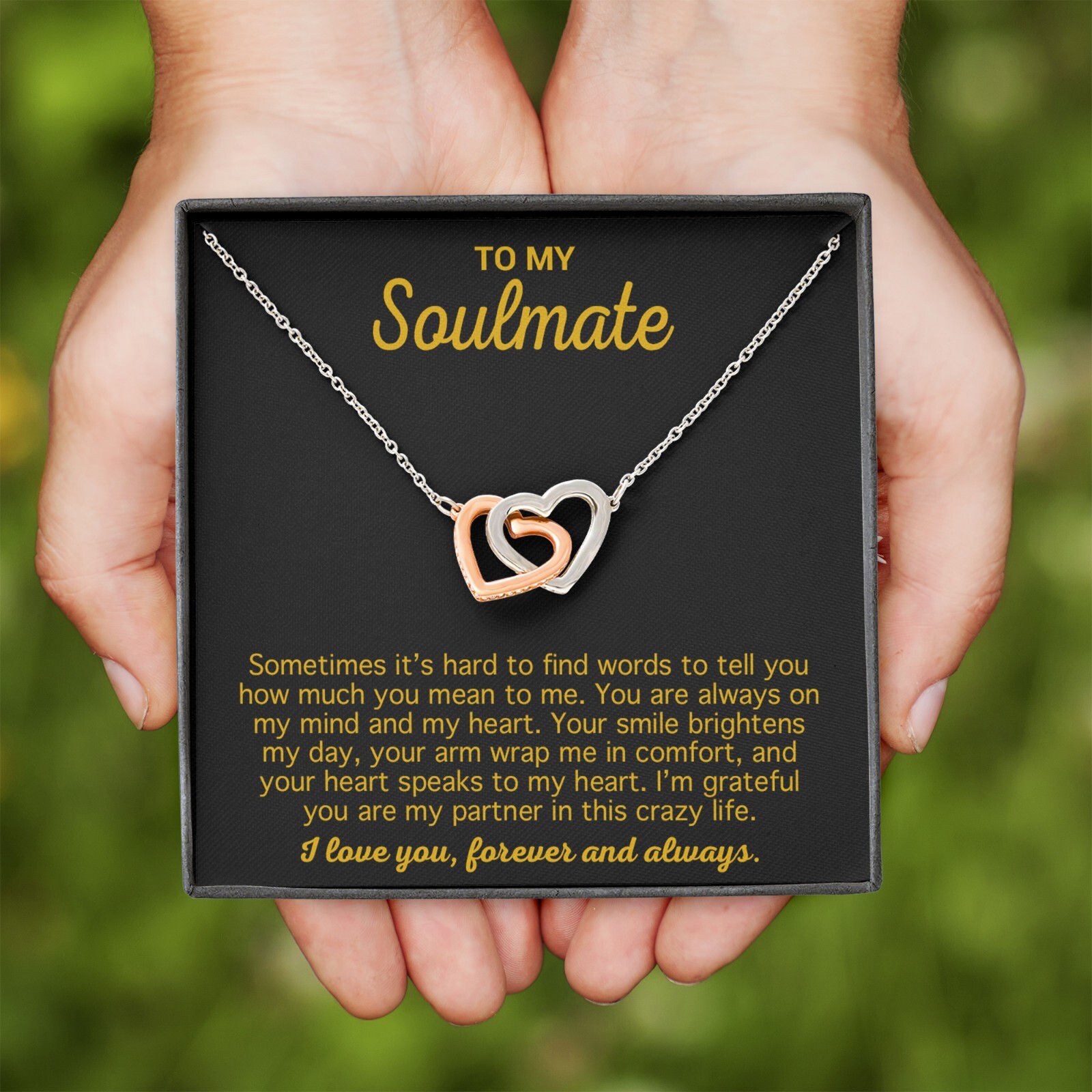 To My Soulmate Necklace Gift For Wife Girlfriend Birthday Anniversary Christmas