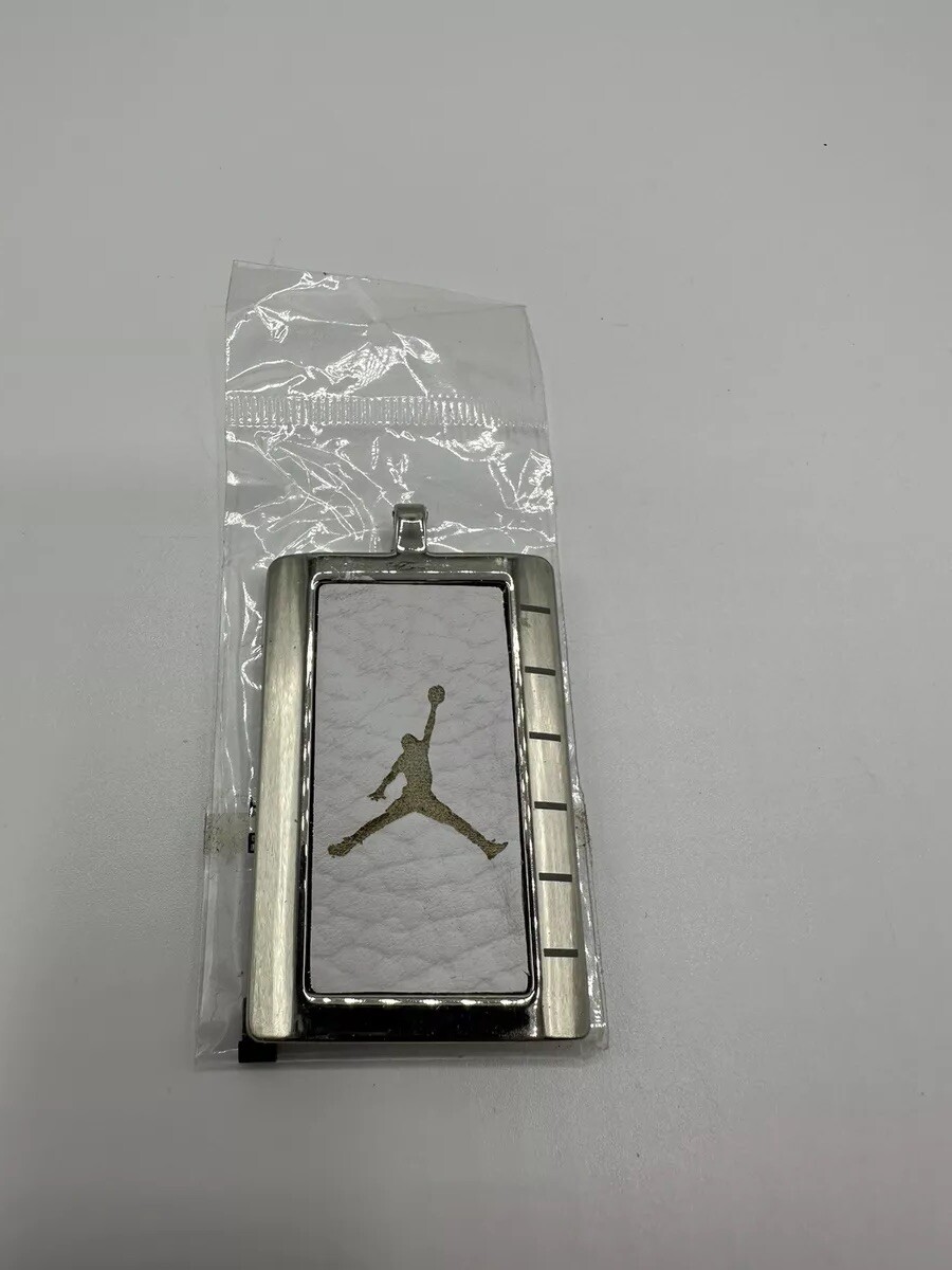 AF-1 Michael Jordan Nike Pendant, Dog Tag, Keychain Metal & White Jump Man Logo
