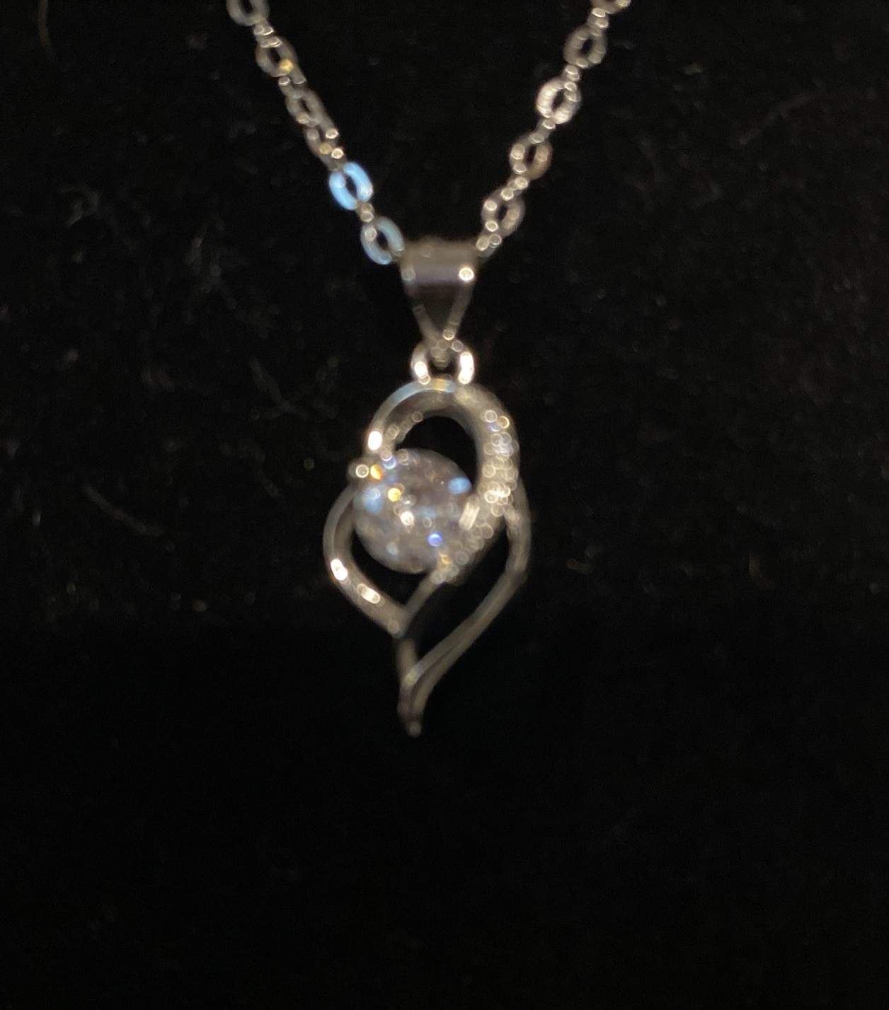 Heart Shaped 2 CT Moissanite 925 Sterling Silver Necklace