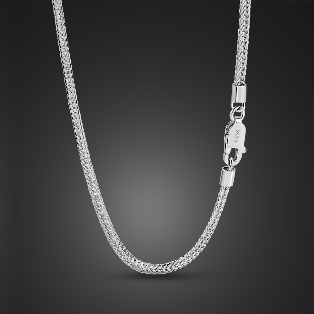 Delicate 925 Sterling Silver 2mm Foxtail Chain Necklace All size 18″-28″ Italy