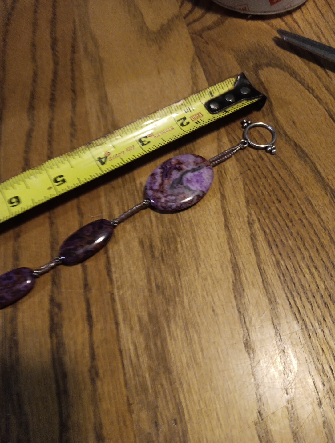 Purple Stone Necklace. 23 In Long