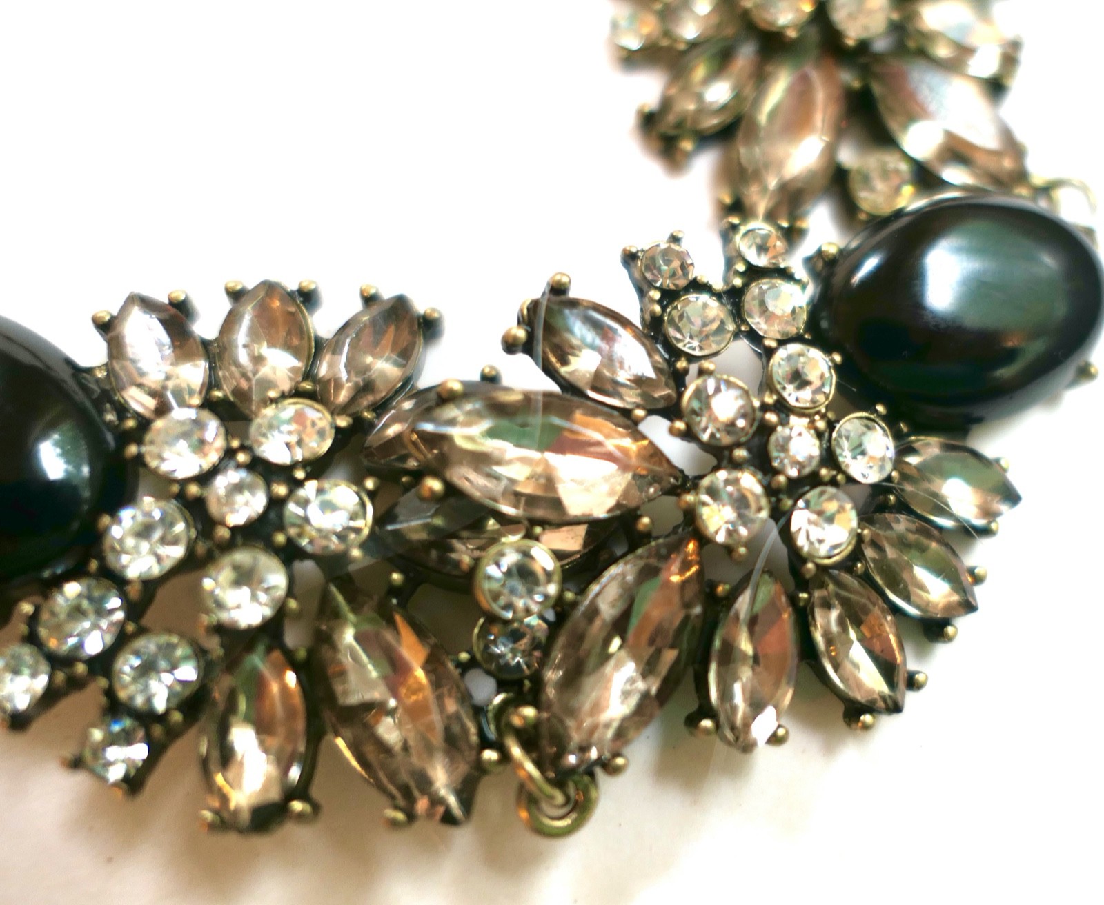 Rhinestone with Black Statement Necklace Chocker