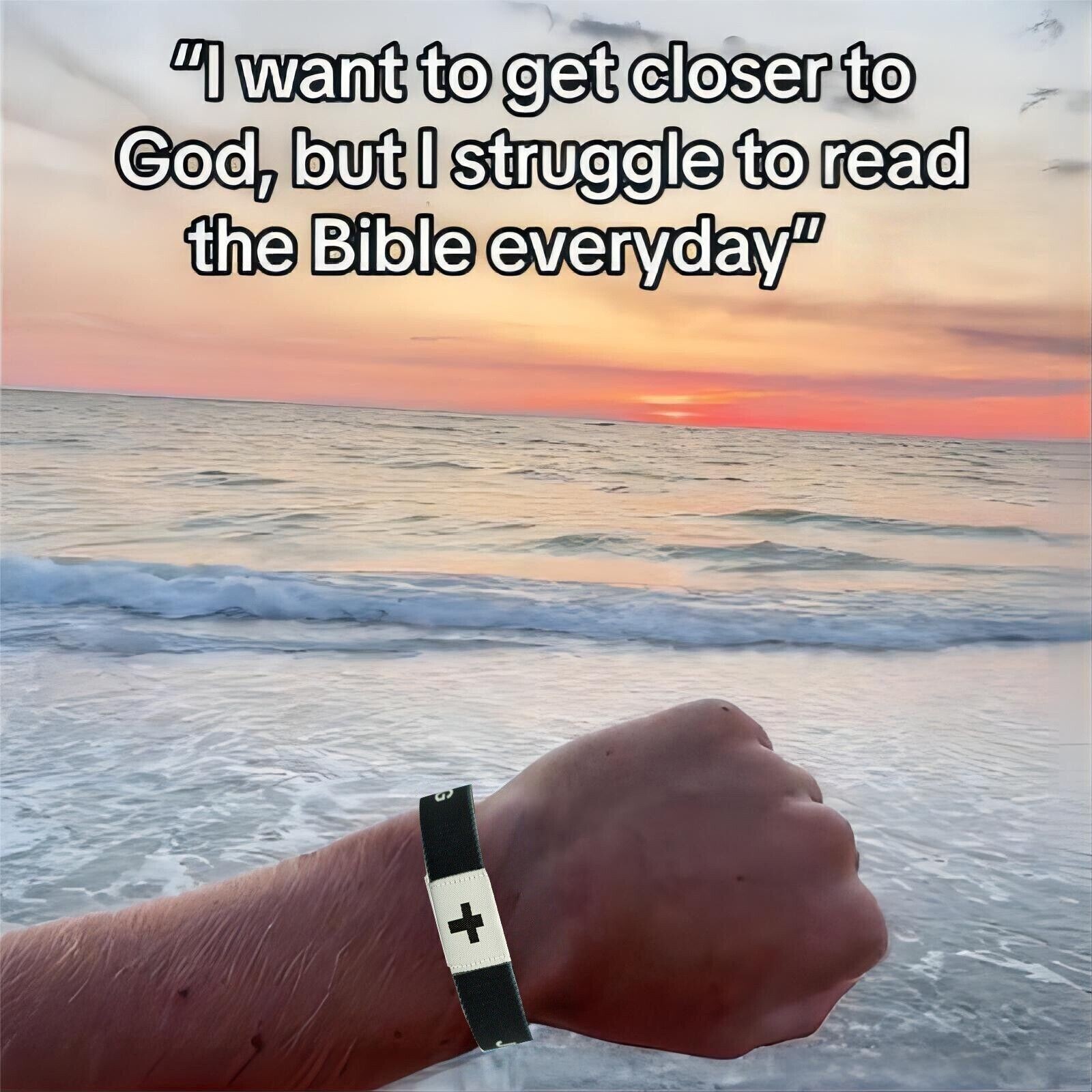Wearable Bible Bracelet Daily Bracelet With NFC ，Daily Bible Verse Bracelet-1Pc