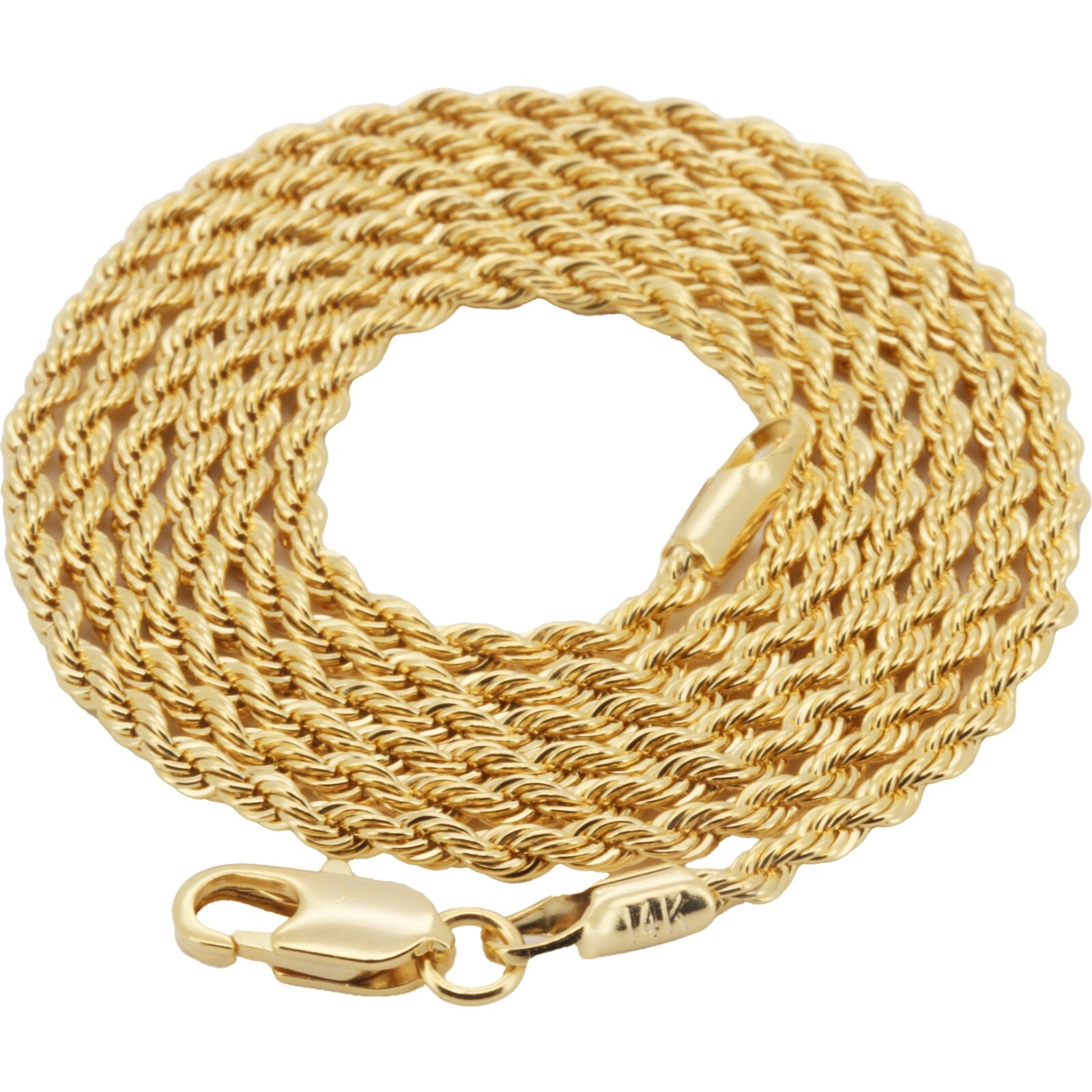 16”18”20”22”24”14K GOLD FILLED ROPE CHAIN NECKLACE 1.5mm 6g-10g H3