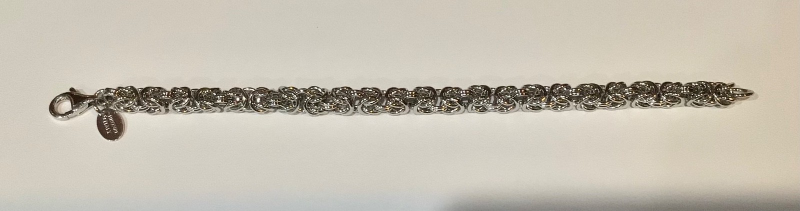 Bellezza Silver-Tone Plated Bronze BYZANTINE 6 1/2″ Bracelet