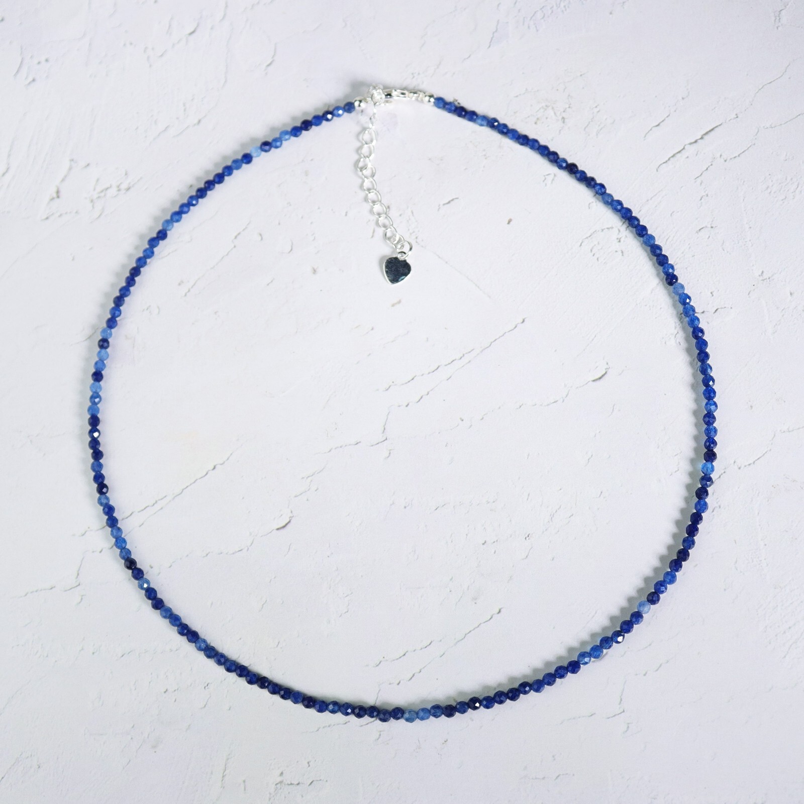 Sapphire Choker Delicate Stone Beads Necklace Sapphire Crystal Dainty Choker