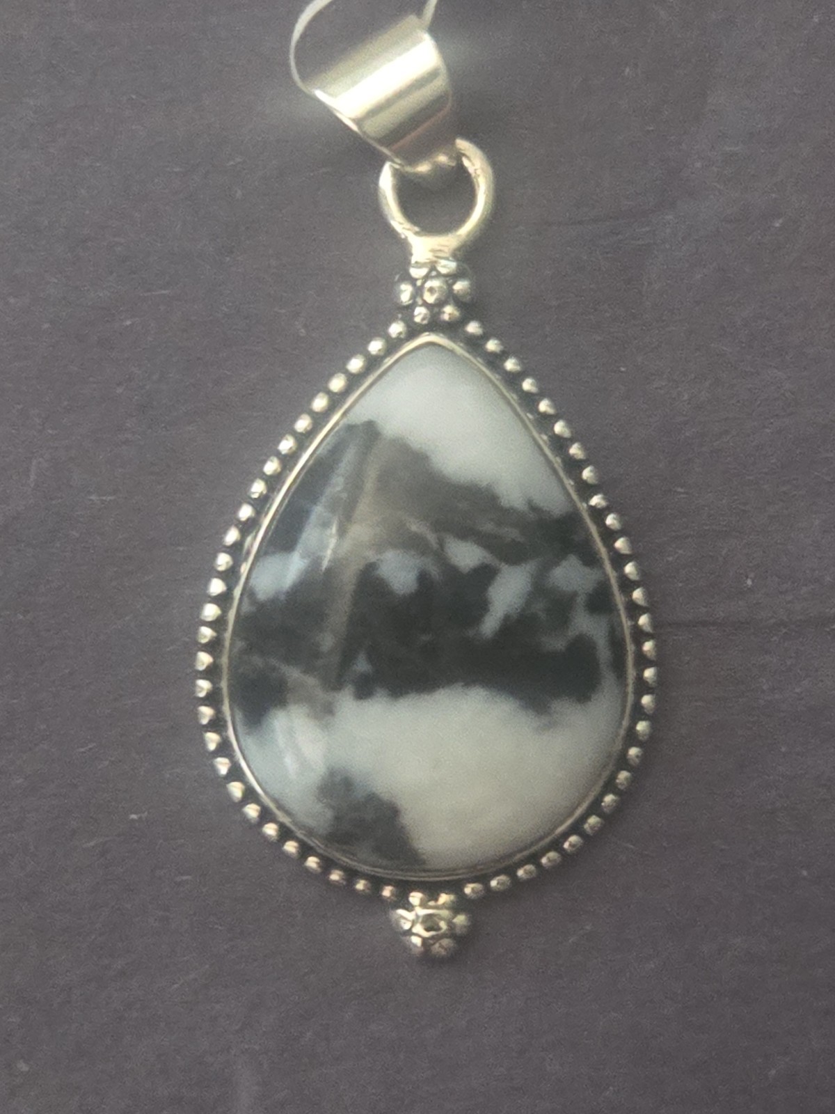 Zebra Jasper Gemstone Beautifull Pendant Handmade Jewelry 925