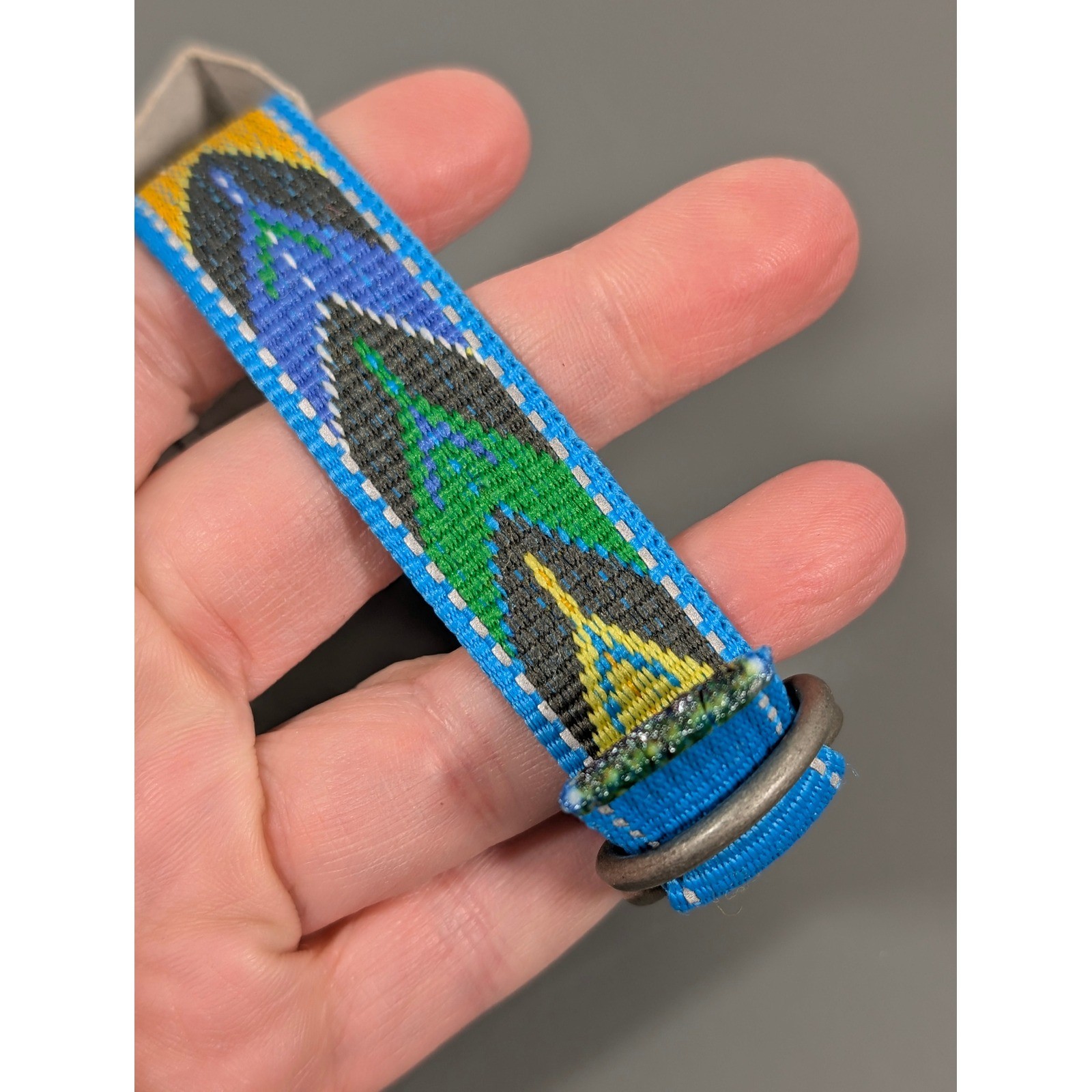 Chaco Z Band Bracelet Blue Green Arrow Pattern Adjustable Nylon Cord NWT