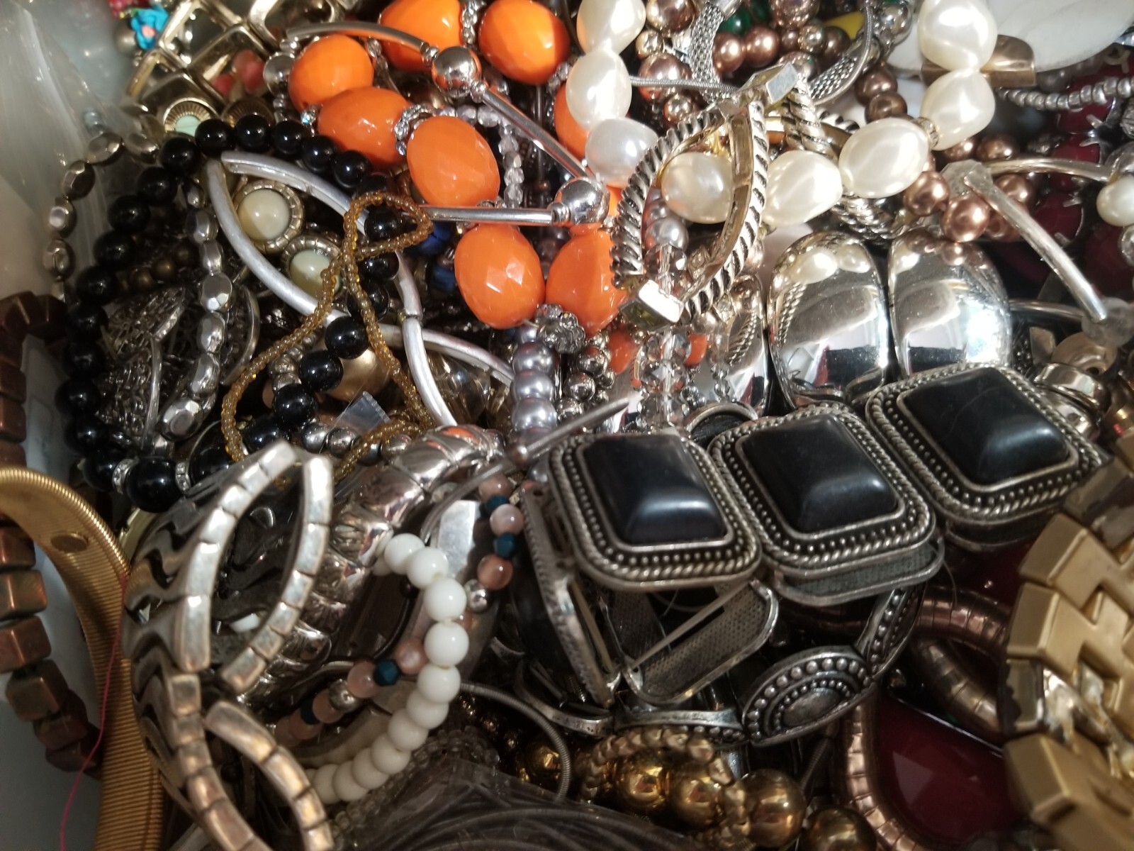 Lot Random Mix Bracelets rhinestone cuff stretch enamel Wrap Bead Gold silver Pl
