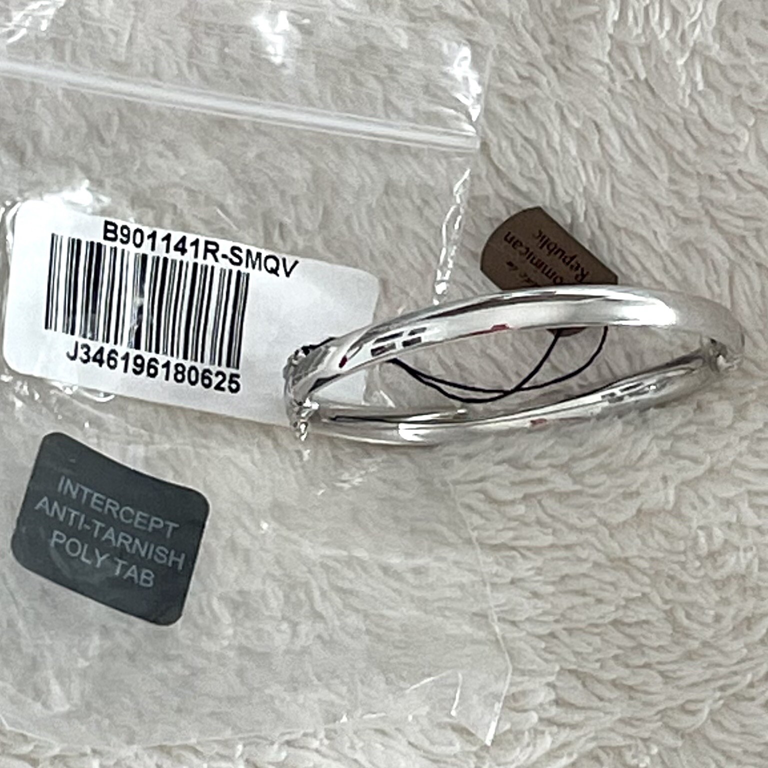 JCM SIGNED STERLING SILVER 925 BANGLE BRACELET 22 Grams 6-1/2″ Circumference