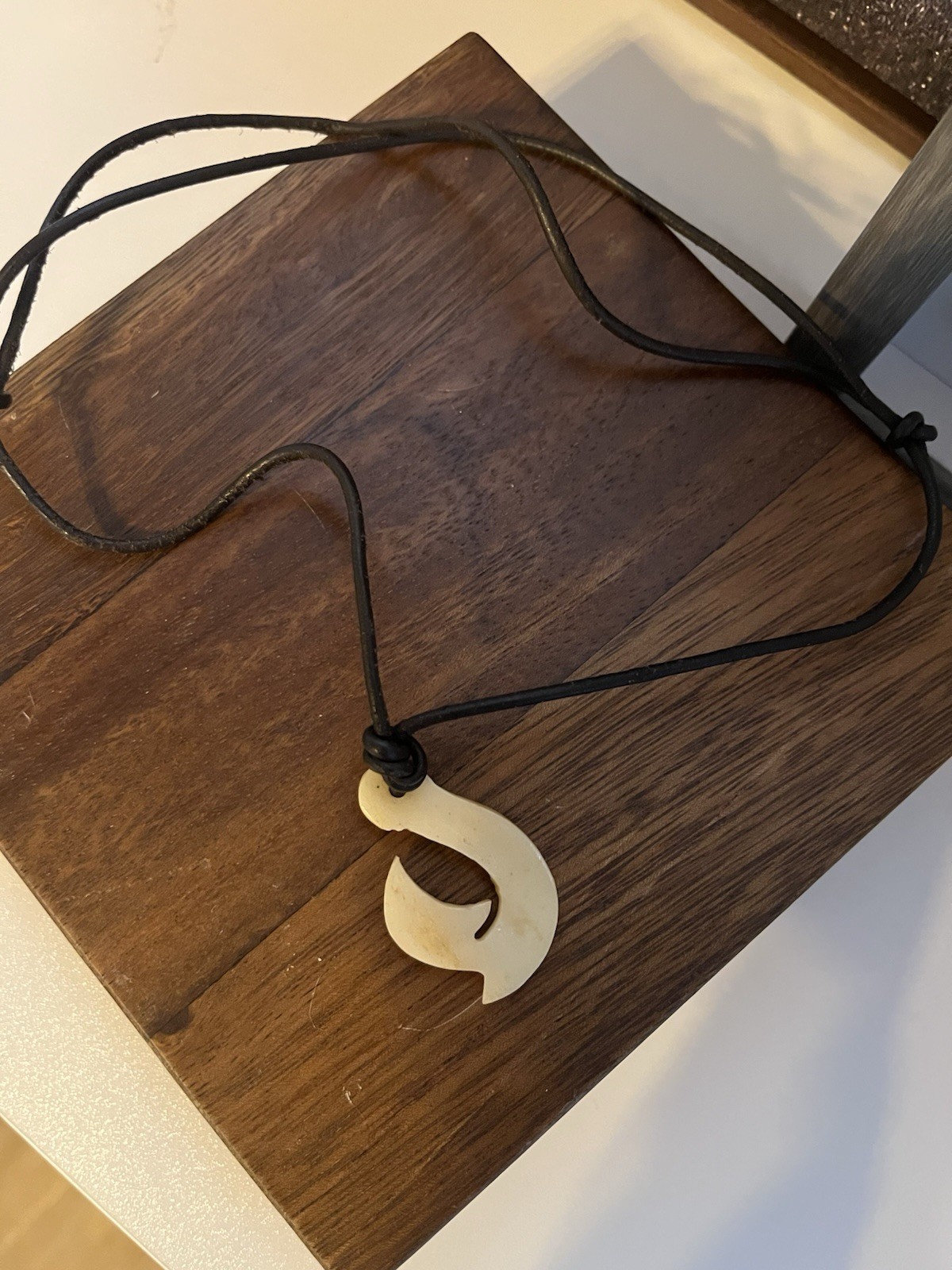 Adjustable Black Cord Necklace Slide Wood Amulet American Eagle lot of 3