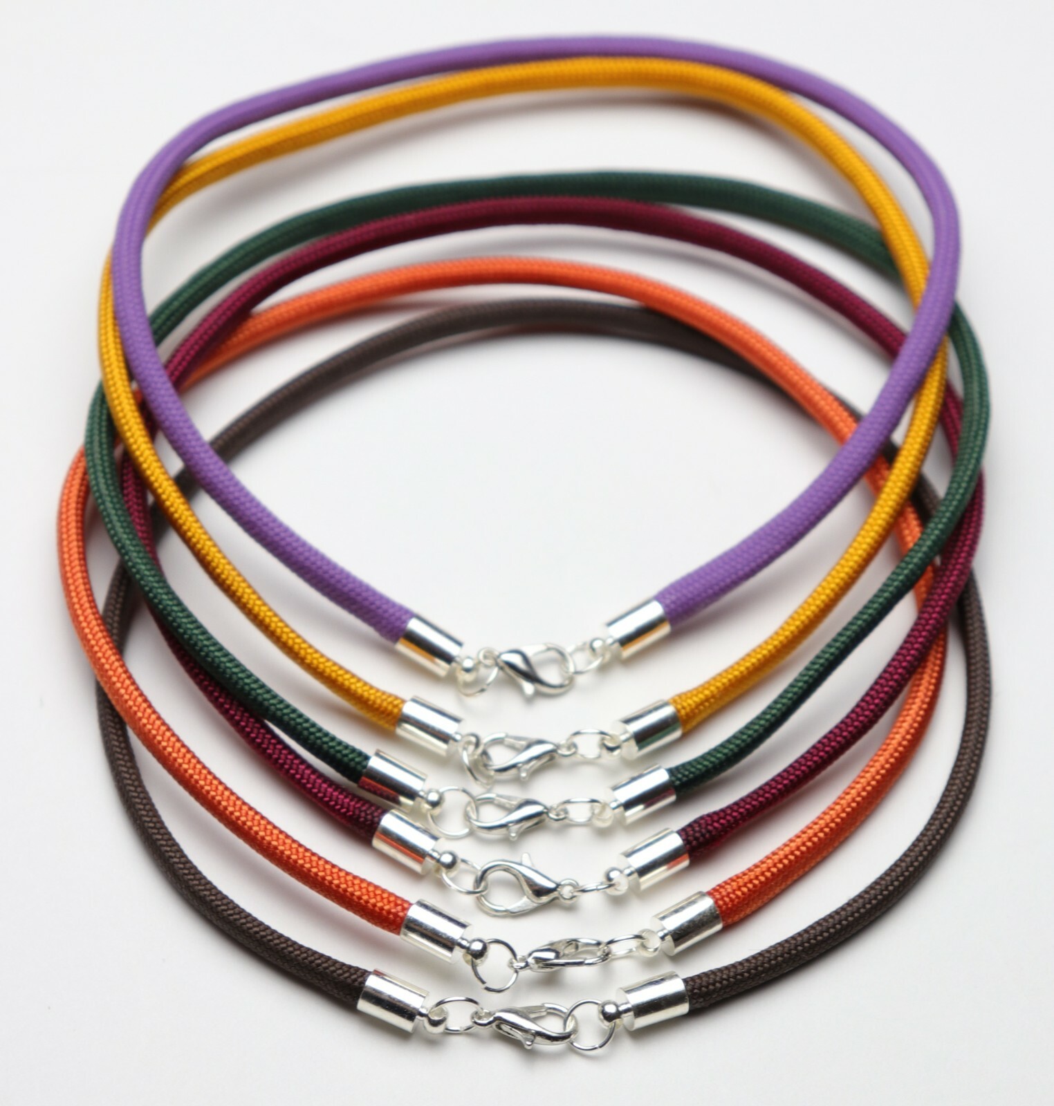 Braided Necklace Choker Bracelet Anklet Necklace Silver Lobster clasp Unisex USA