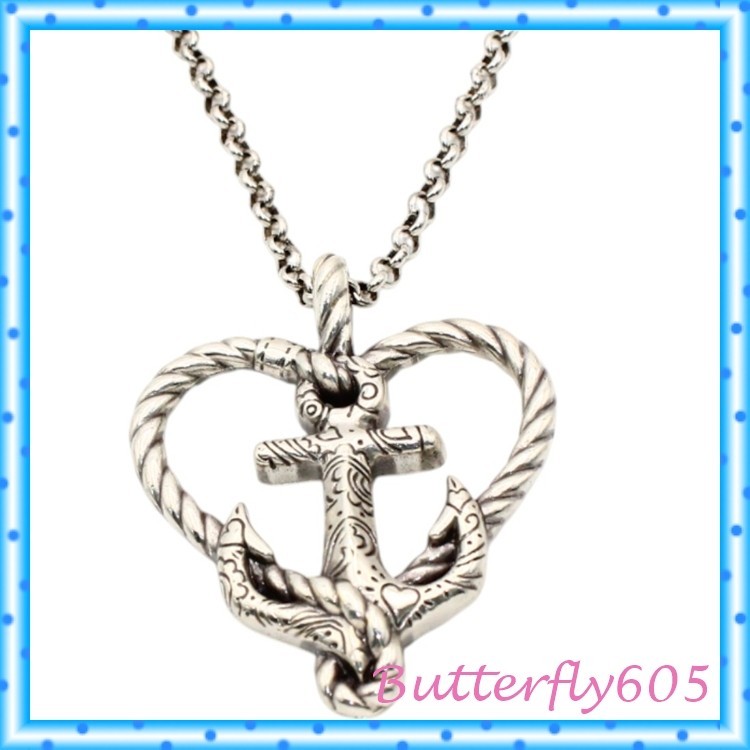 Brighton Seas The Day Anchored In Love Anchor Heart Silver Necklace NWOT $52