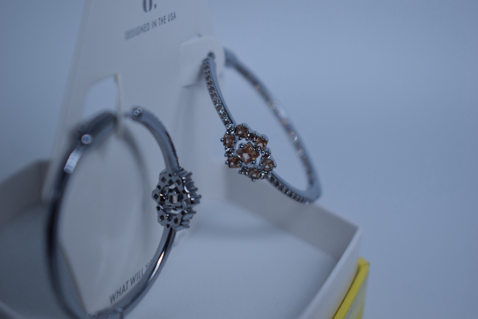 Bomb Party Earrings I’ve Loved You Forever Smokey topaz CZ hematite ER46038