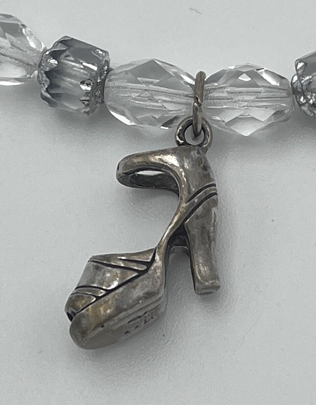 Handcrafted Glass Crystal Bracelets W/ Sterling 925 Dangle Charm Heels Penguin