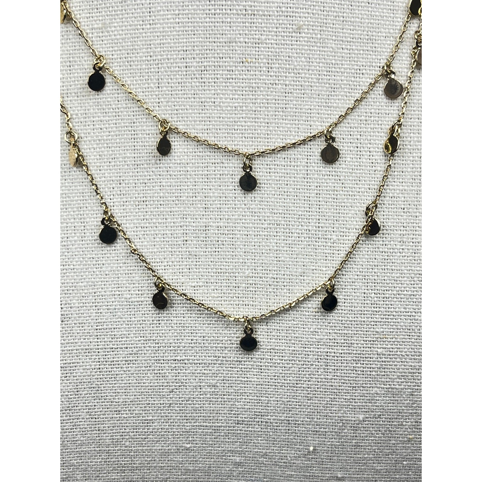 Dainty Multi-Layer Gold Tone Necklace