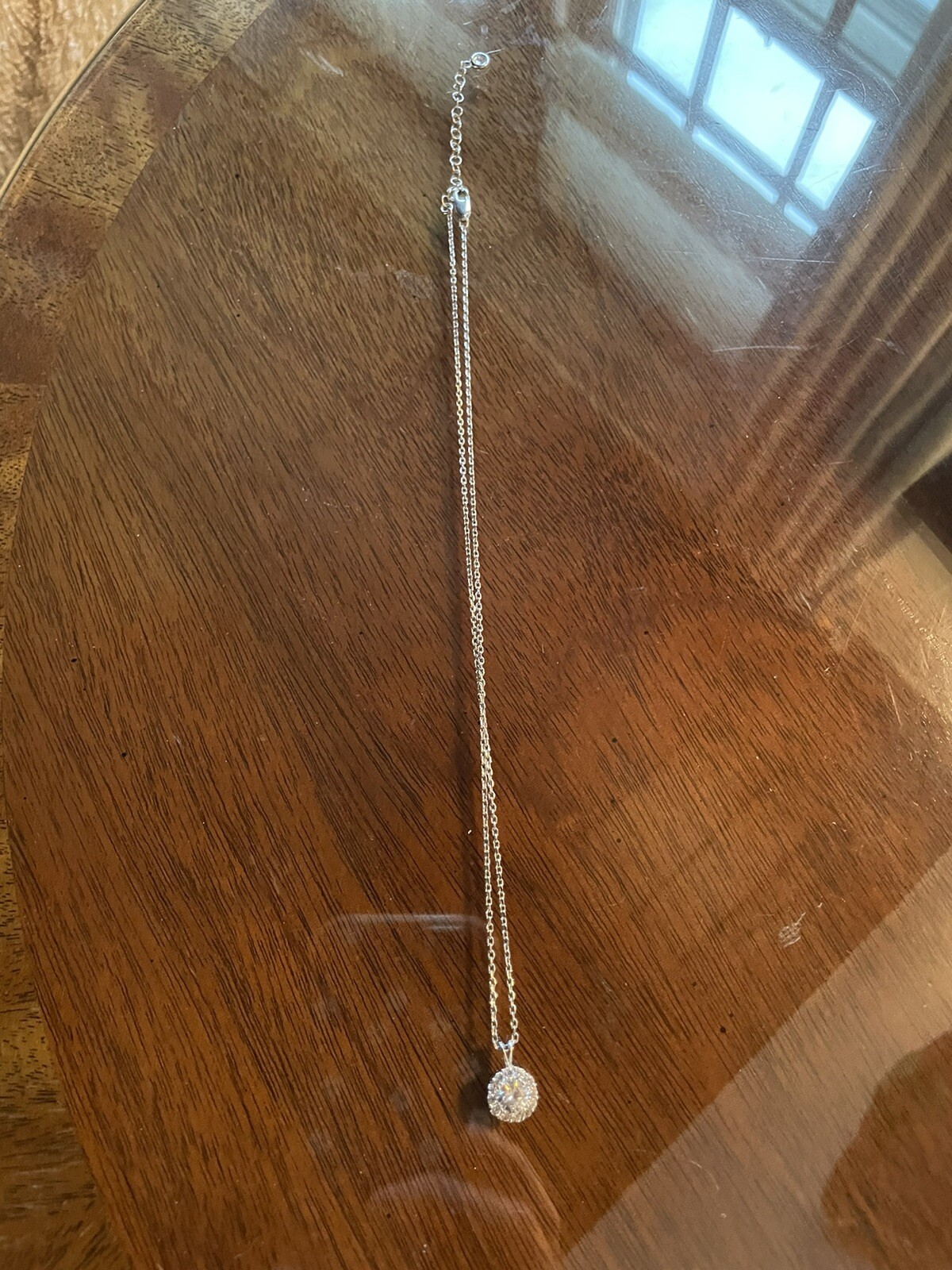 CRISLU SOLITAIRE PENDANT NECKLACE- IN BOX!