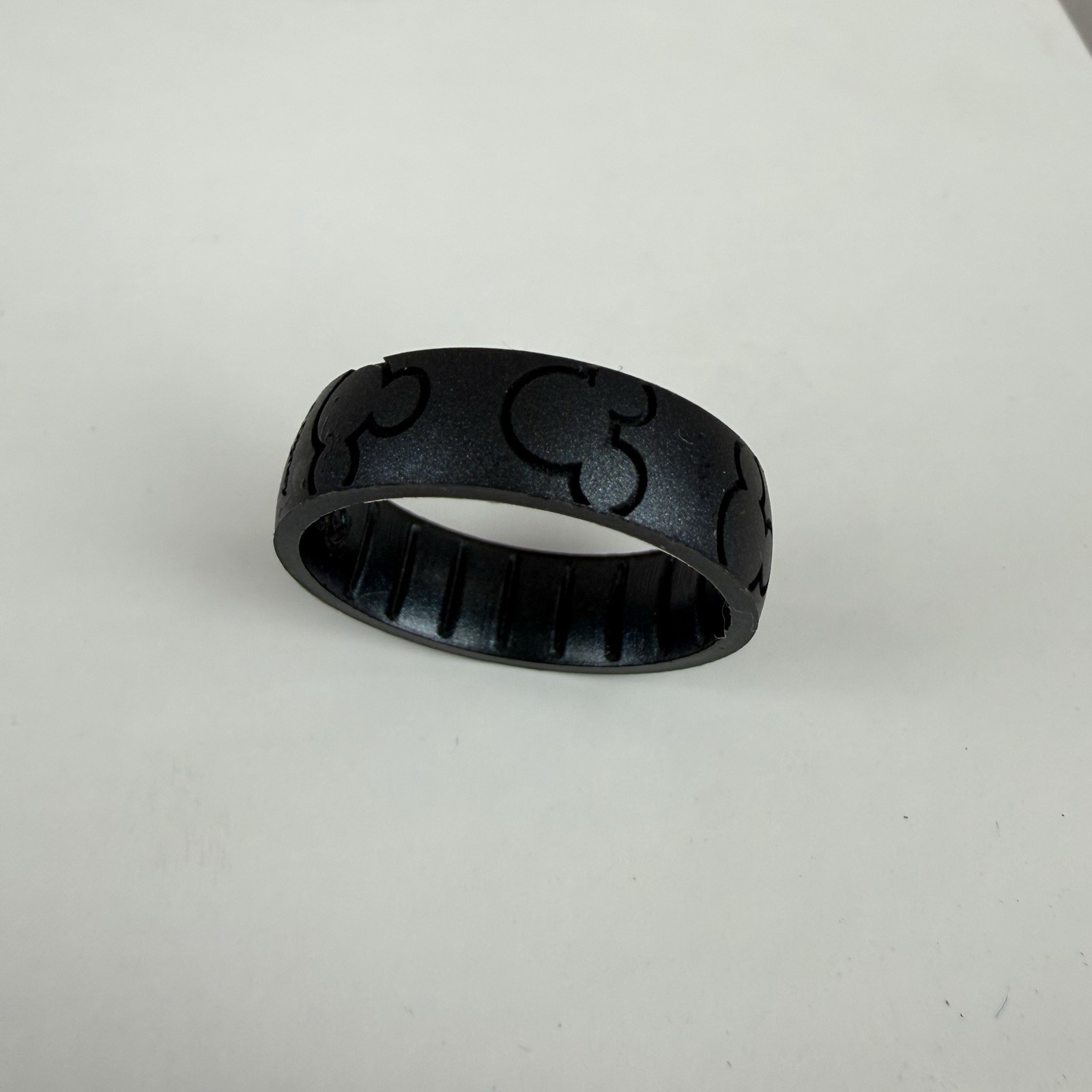 Enso Rings Mickey Mouse All Around Ears Classic Silicone Ring Sz 10 Black Pearl