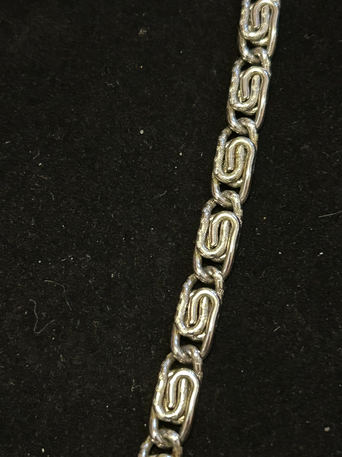 Mosaic Slide Pendant On Silver Tone Celtic Scroll Chain 28 Inches
