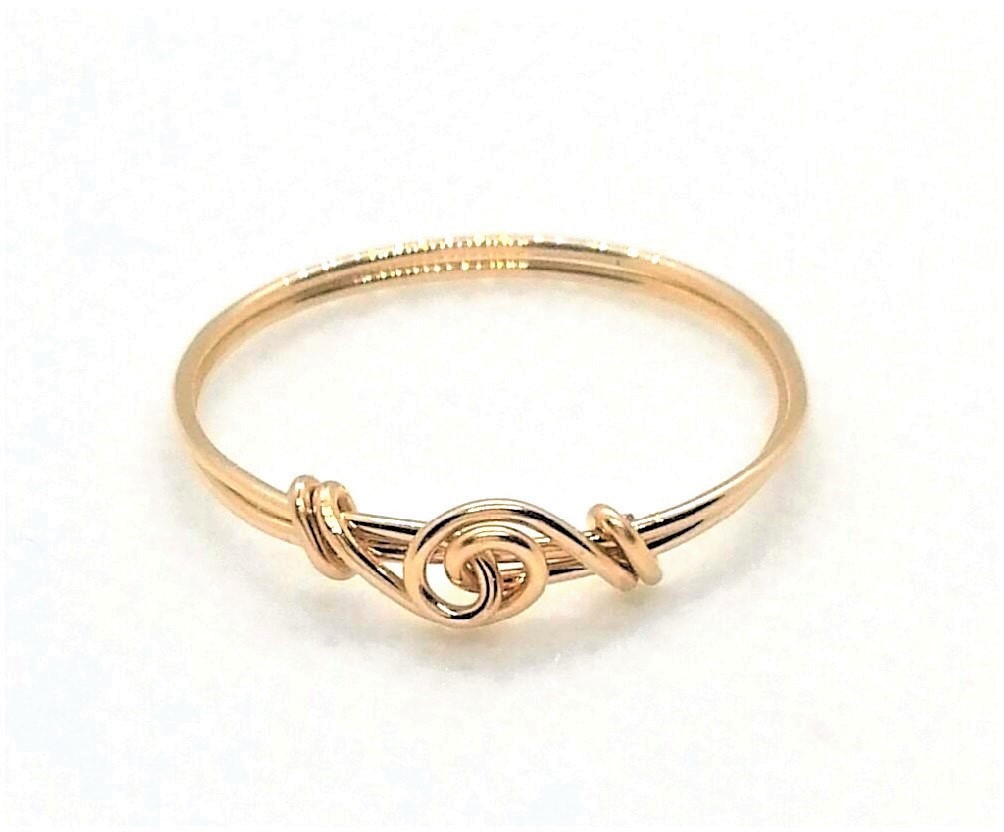 Thumb Ring or Ring Love Knot 14 K Gold Filled sizes 4 – 12