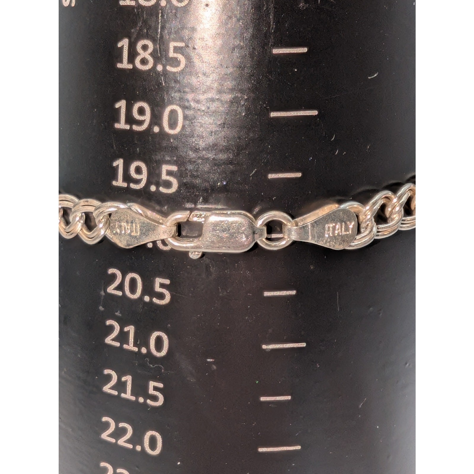 925 Sterling Silver Double Curb Link Chain 5mm 8″ Charm Bracelet