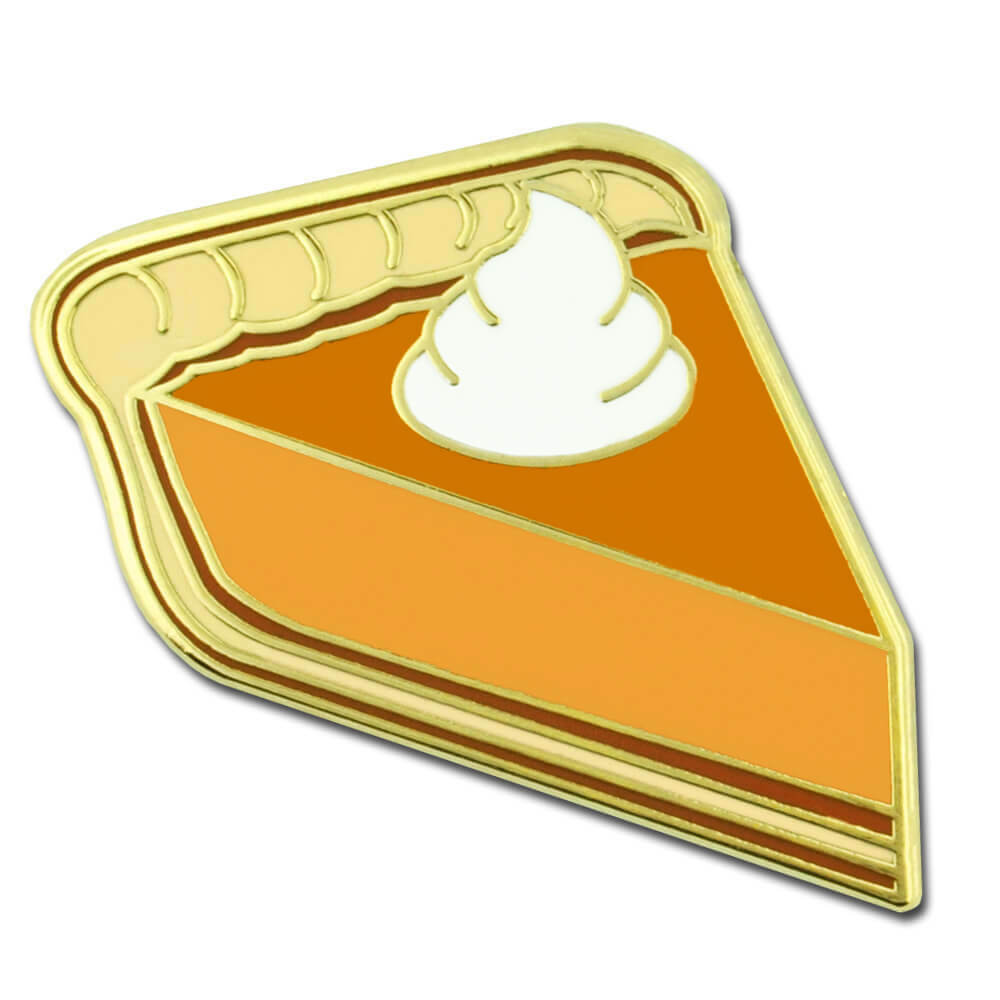 PinMart’s Pumpkin Pie Slice Autumn Dessert Food Enamel Lapel Pin