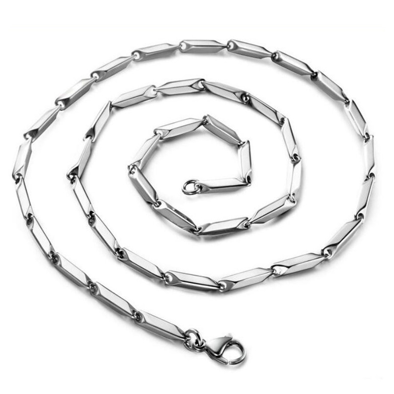 5pcs 3mm Stainless Steel Chain Necklace for Men Jewelry Pendant Accessories