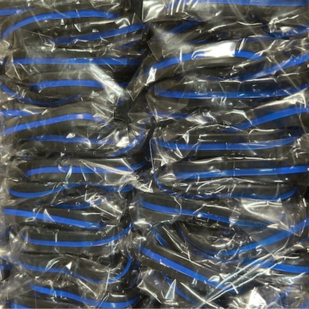 Bulk Blue Line Silicone Wrist Bands (100pk/ 50pk/ 25pk/ 10pk) Adult and Child