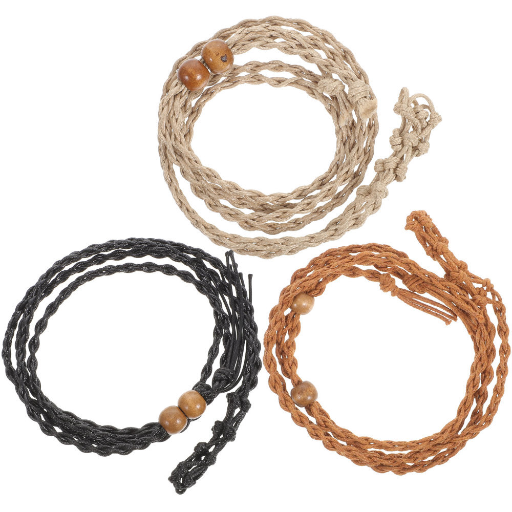 3PCS Necklace Cord Empty Stone Holder Crystal Pendant Holder Woven Netted Cage