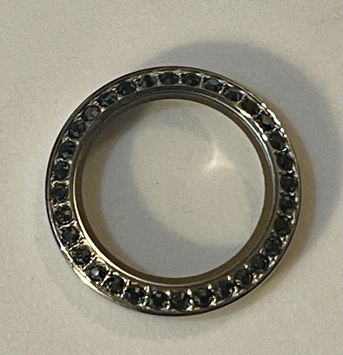 Origami Owl Petite Silver Tone Face ONLY Jet Swarovski Crystals NWOT (Ref#179)