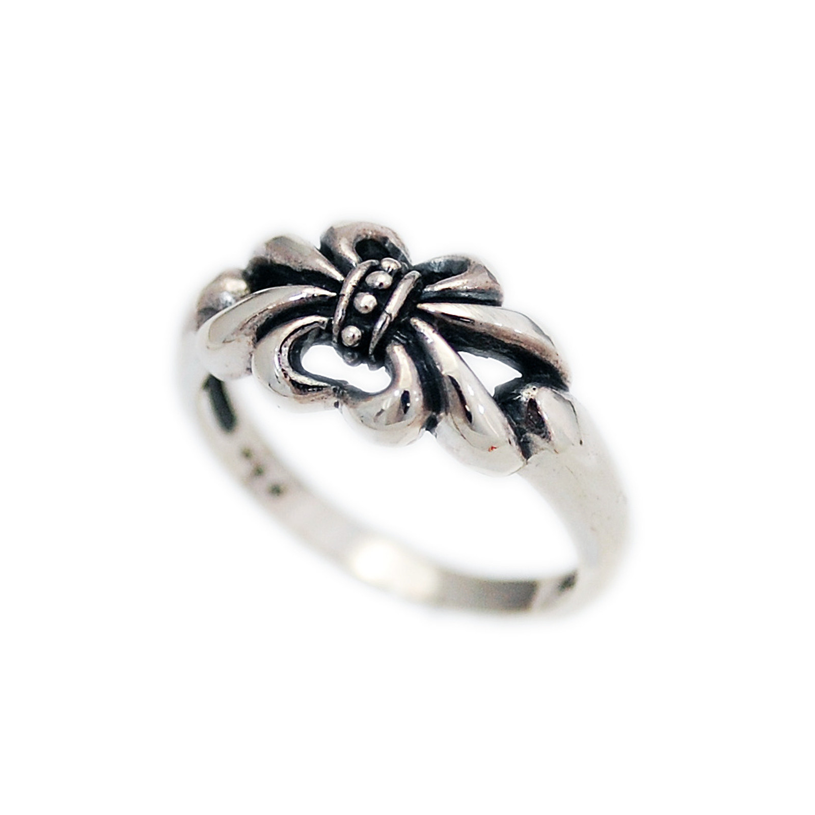 RIBBON KNOT 925 STERLING SILVER GOTHIC BIKER JEWELRY VINE FLORAL RING sa-r007