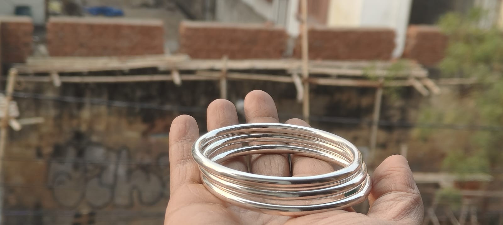 Handmade 925 Sterling Silver Bangle Set of 3, Boho Stacking Woman Bangles