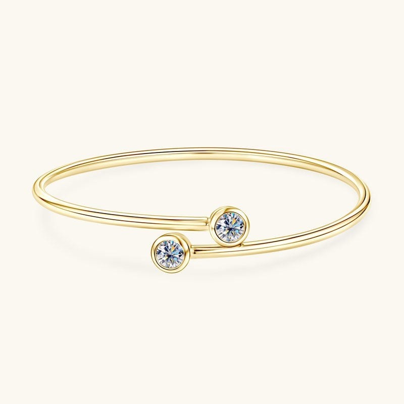 925 Sterling Silver Round Shape Open Cuff Bangle Bracelet Adjustable Women Gift