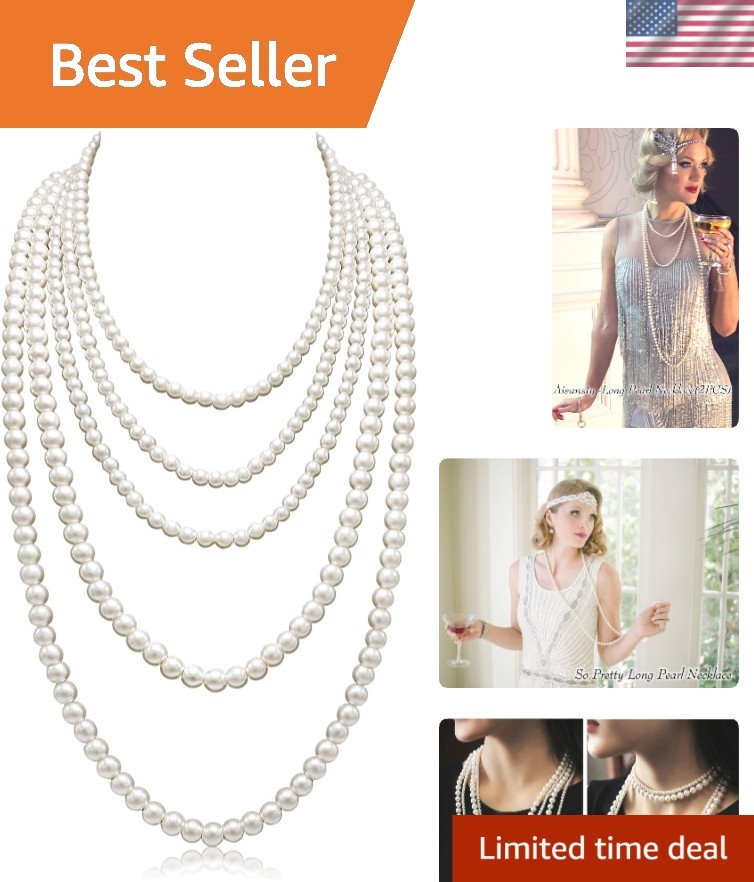 Casual to Formal: Cream White Faux Pearl Necklace Duo for Modern Women