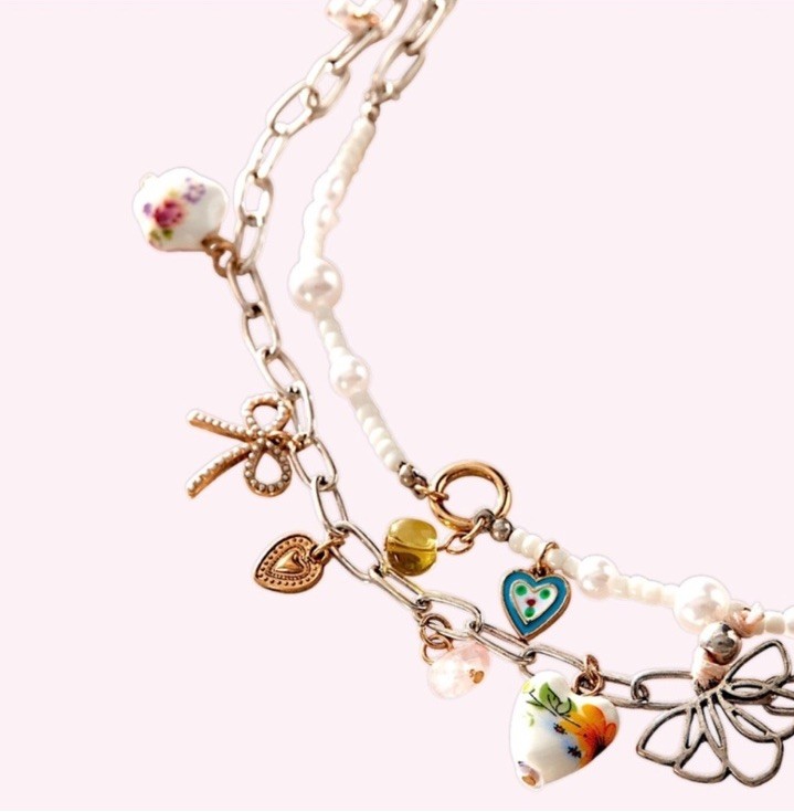 Free People Coquette Candy Maximillion Charm Necklace New Without Tags 🍬
