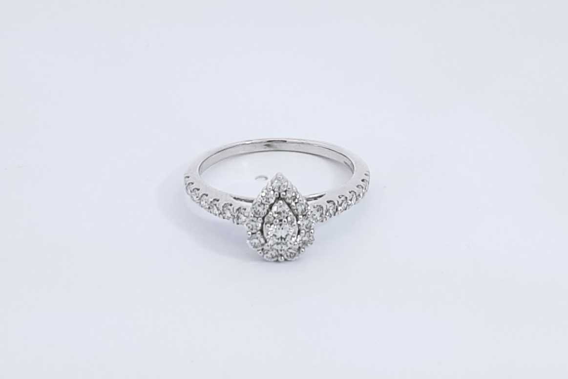 0.65cttw Lab Grown Diamond 10k White Gold Ring 2.4 Grams Size 7 Eb0526lpxdu