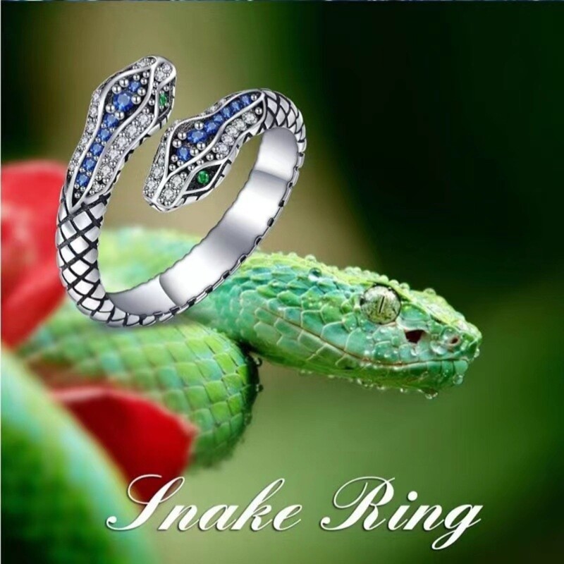 Vintage Punk Ring Irregular Adjustable Snake Ring Universal Size