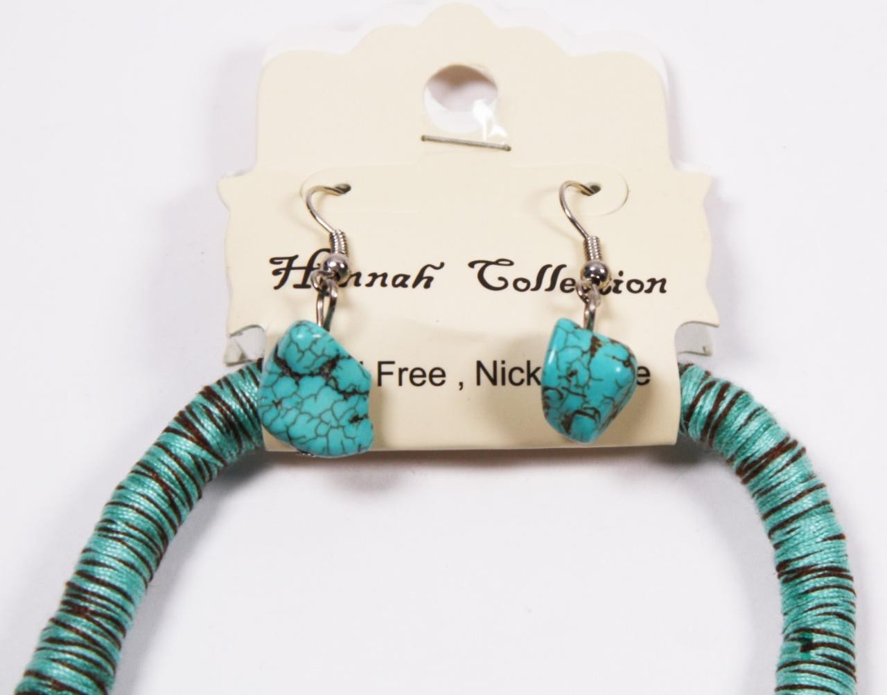 Turquoise Color Cluster Necklace & Earring Set Fashion Costume Jewelry jxtl New